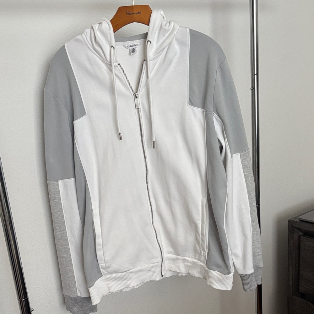 Calvin Klein Two-Tone Zip-Up Hoodie